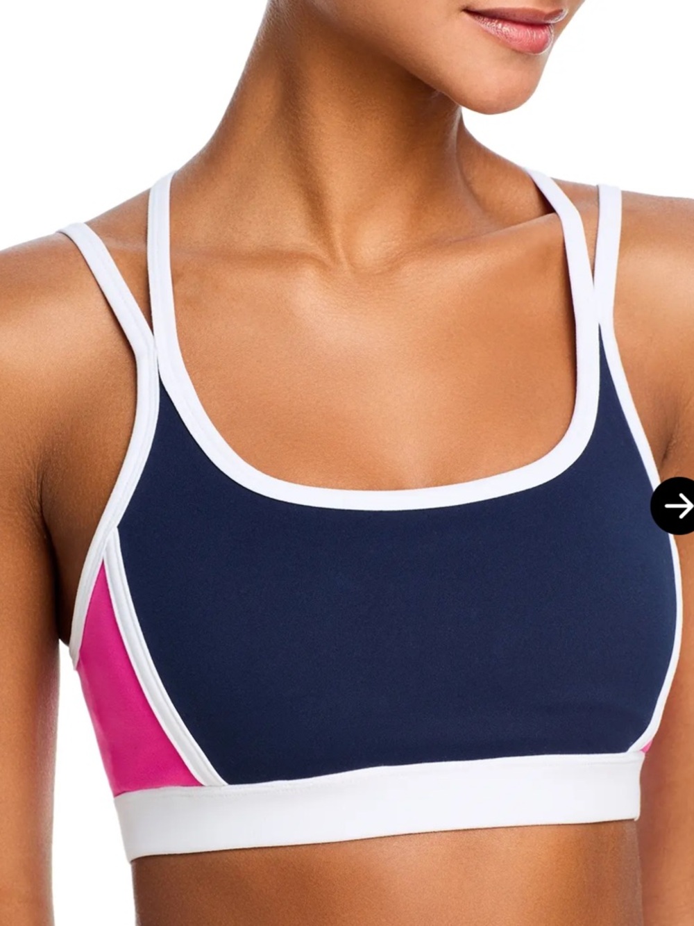 AQUA ATHLETIC Toned Out Color Block Sports Bra & Leggings Set in Raspberry XS - Picture 2 of 11